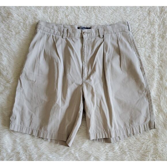 Polo Ralph Lauren Tyler Short Mens 34x9 Pleated Beige Chino Shorts - Picture 1 of 5